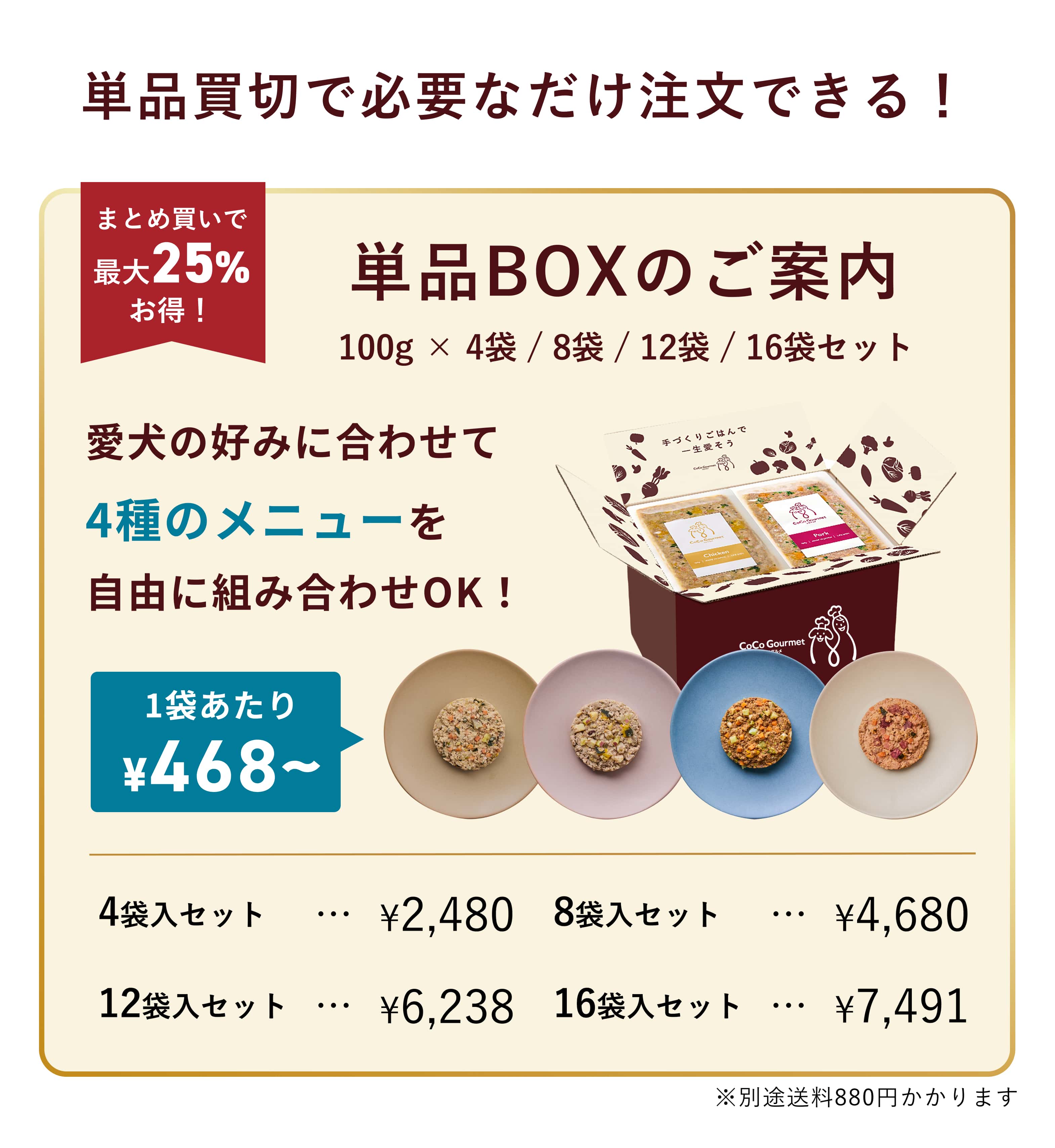 ココグルメ15袋　届いたばかり新鮮 ご注文フォーム | 【獣医師監修】手作りフレッシュドッグフード
