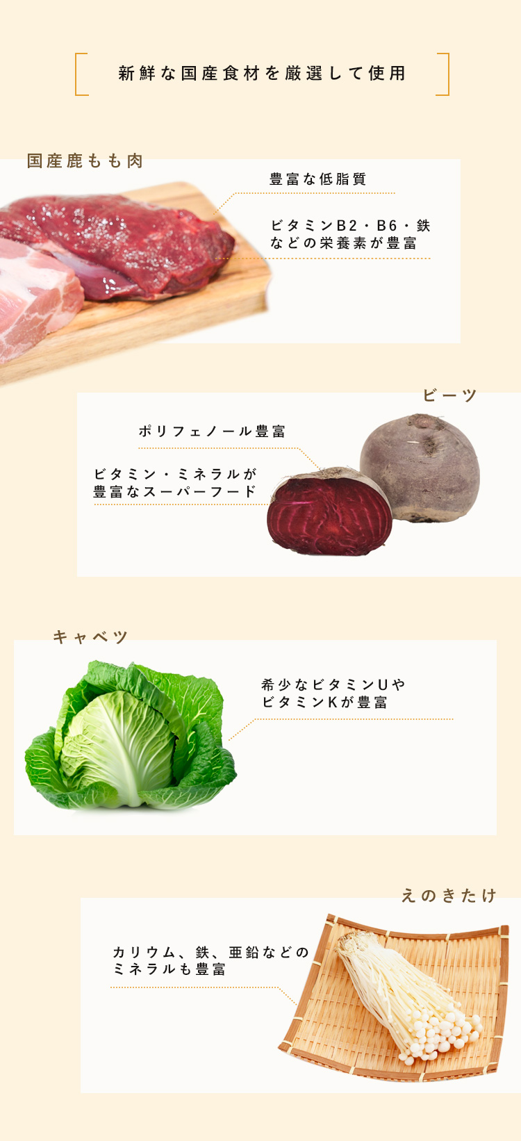 ココグルメは、大人気の3種類のこだわりメニューを用意しています