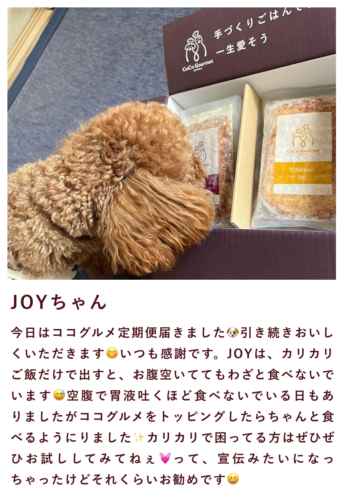 ココグルメのお客様によるインスタグラムの投稿です