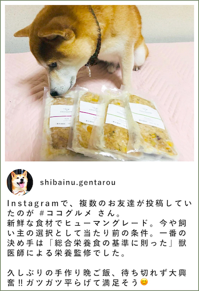 ココグルメのお客様によるインスタグラムの投稿です