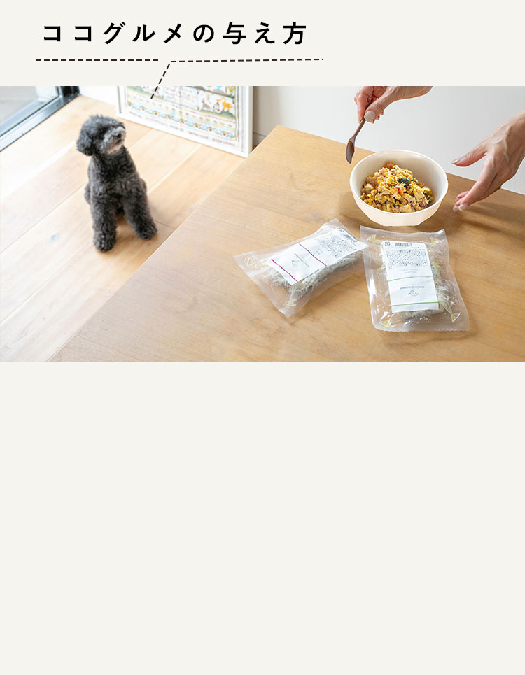 ココグルメの与え方